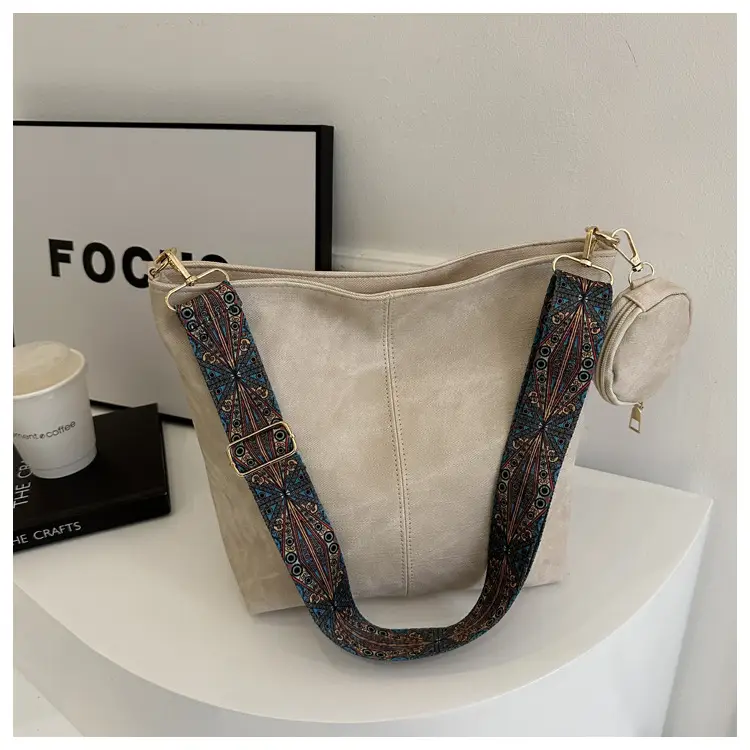 Women's 2023 Winter Retro Shoulder Bag with Embroidered Strap — feature 23