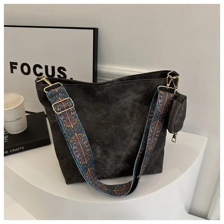 Women's 2023 Winter Retro Shoulder Bag with Embroidered Strap — feature 26