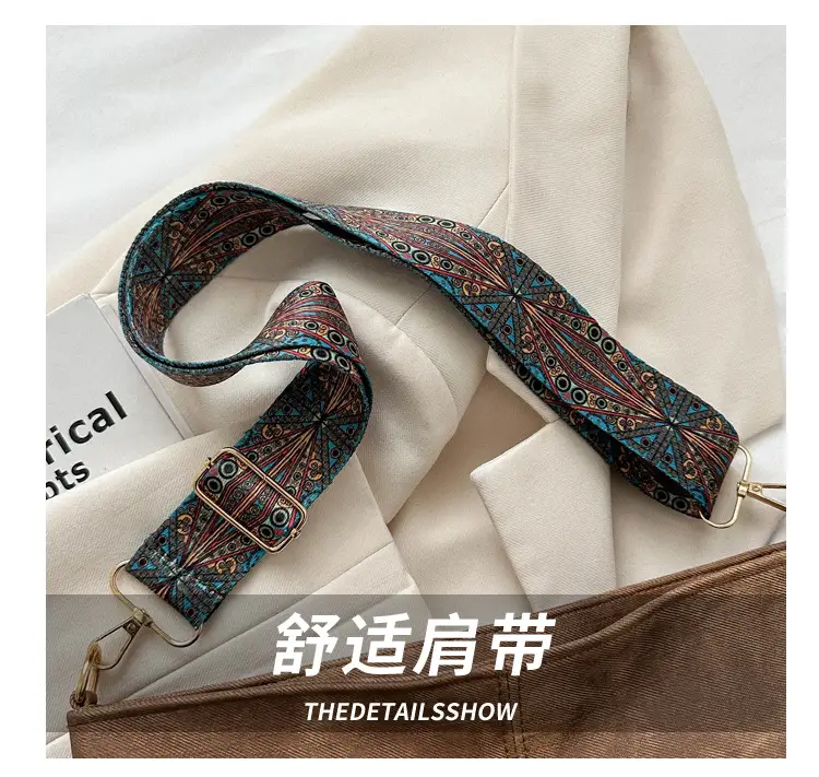 Women's 2023 Winter Retro Shoulder Bag with Embroidered Strap — feature 3