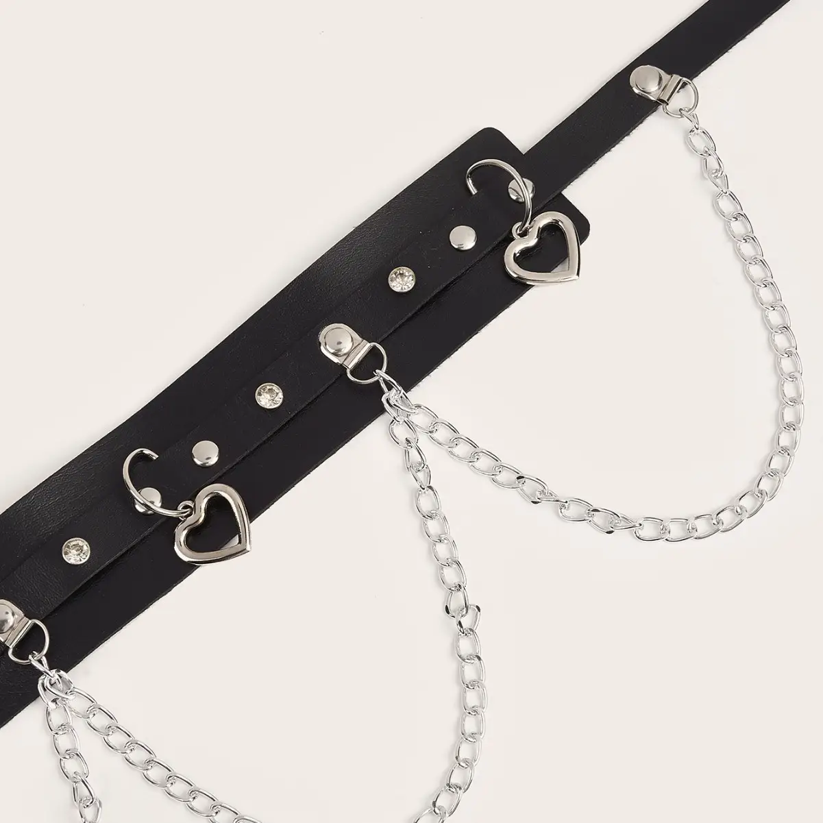 Dark Chain Punk Belt Women Hip Hop Lace Splicing Girdle - Image 4