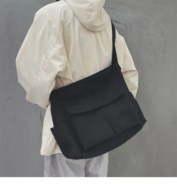 Women's Large Canvas Shoulder Bag with Multiple Pockets — feature 27