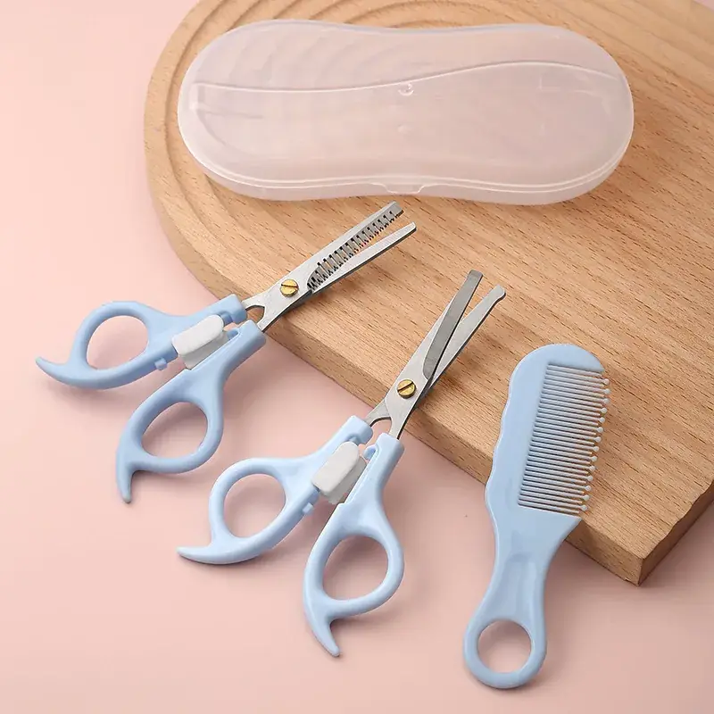 Blue Hair Brush & Scissors Set for Kids & Home Use - Image 14
