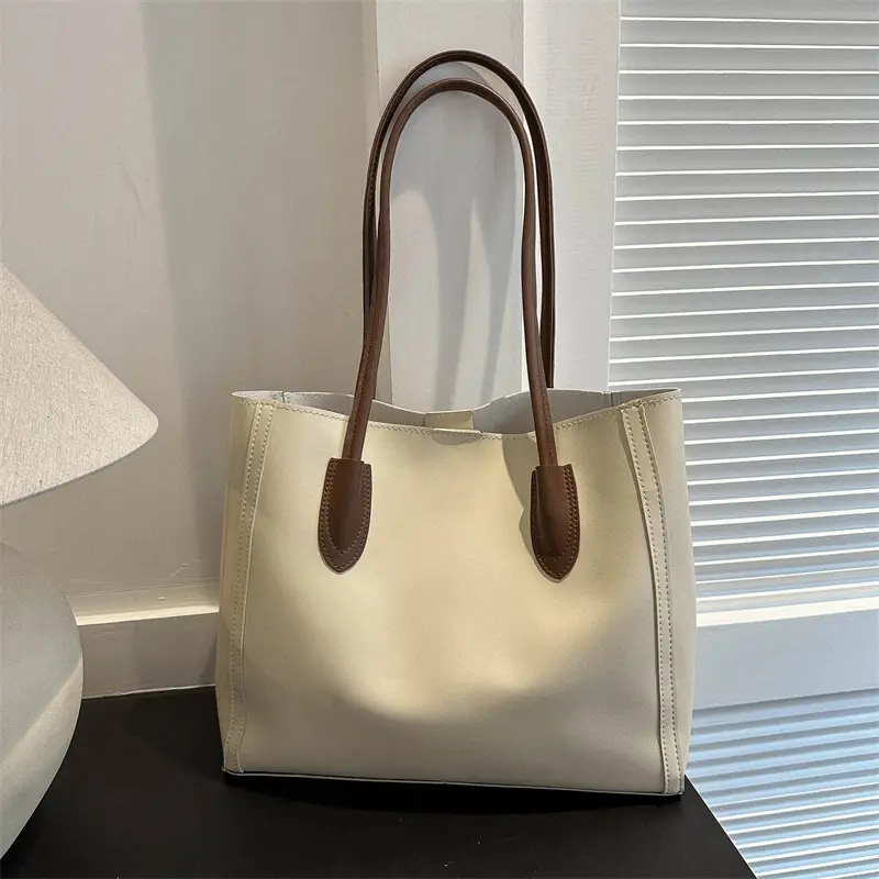 Women's Contrast Textured Tote Bag 2023 New - Image 5