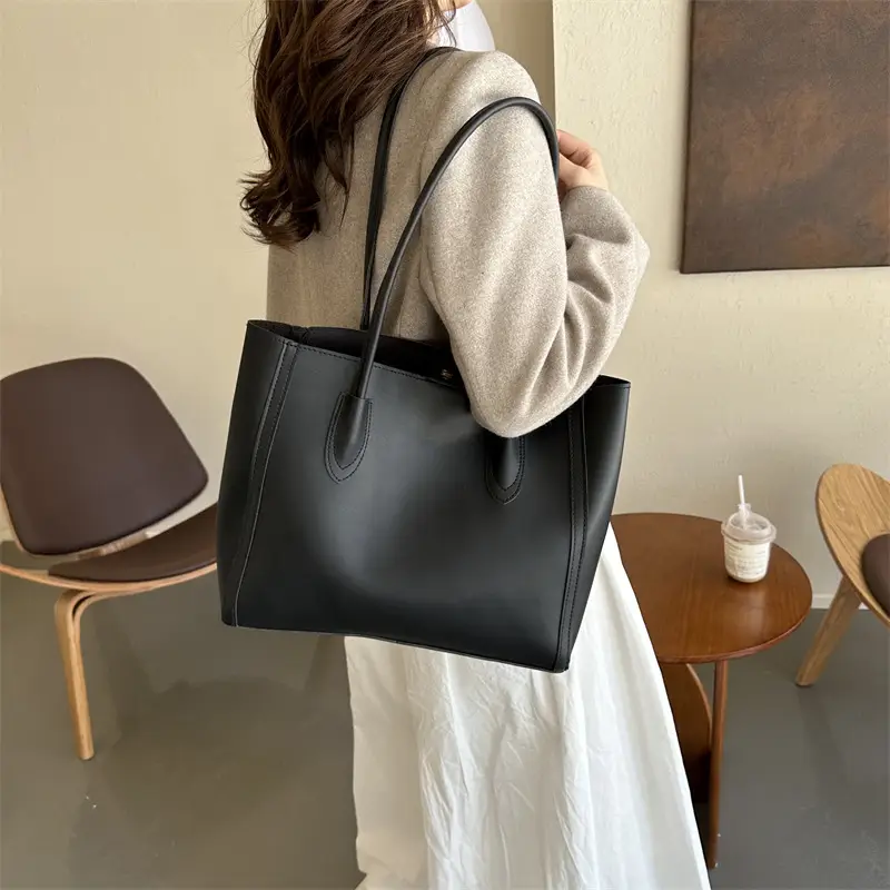 Women's Contrast Textured Tote Bag 2023 New - Image 6