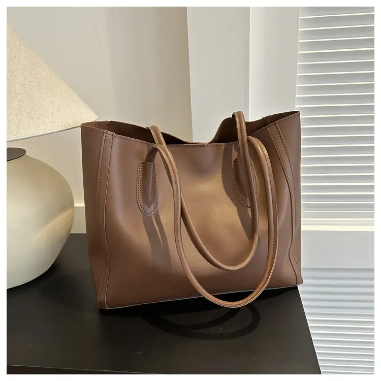 Women's Contrast Textured Tote Bag 2023 New — feature 11