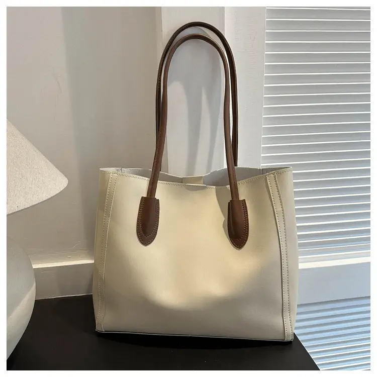 Women's Contrast Textured Tote Bag 2023 New — feature 14