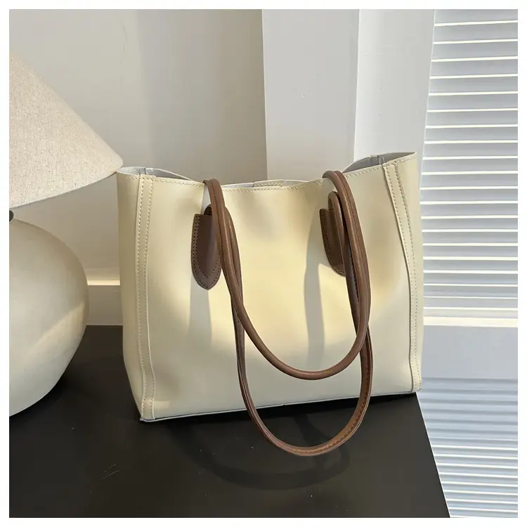 Women's Contrast Textured Tote Bag 2023 New — feature 15