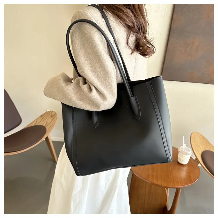 Women's Contrast Textured Tote Bag 2023 New — feature 16