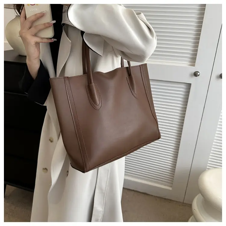 Women's Contrast Textured Tote Bag 2023 New — feature 18