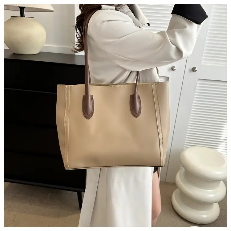 Women's Contrast Textured Tote Bag 2023 New — feature 20