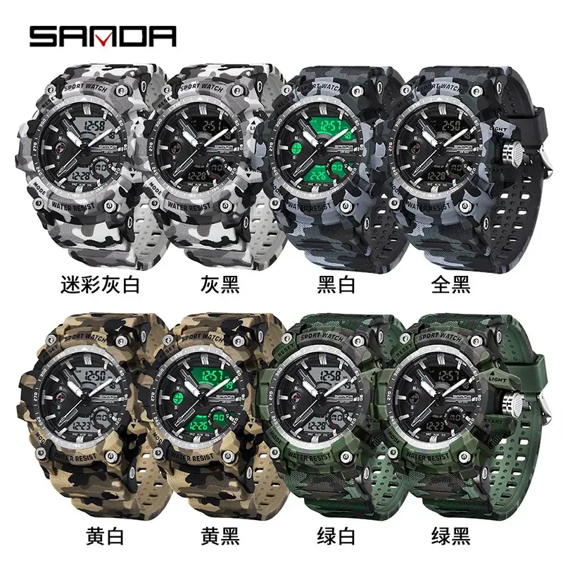 Men's Waterproof Camouflage Digital Watch with Light & GPS - Image 28