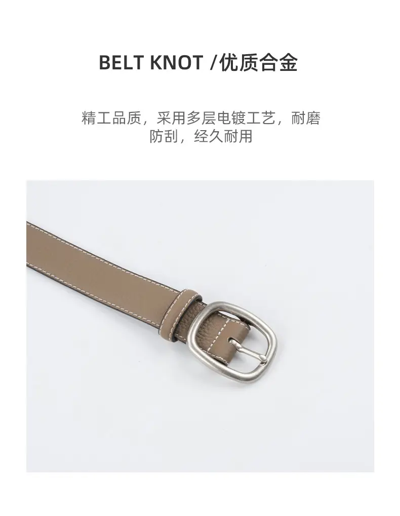 Women's Black Leather Crossbody Belt with Adjustable Buckle — feature 6
