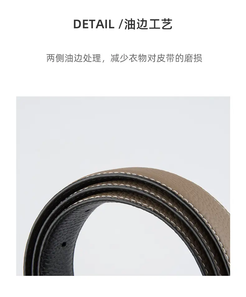 Women's Black Leather Crossbody Belt with Adjustable Buckle — feature 7