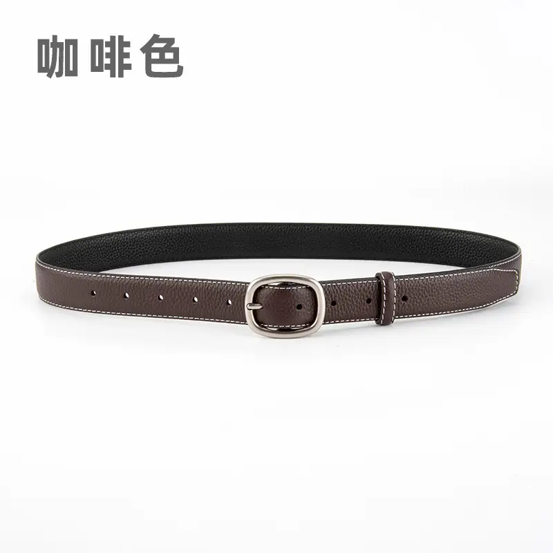 Women's Black Leather Crossbody Belt with Adjustable Buckle - Image 7