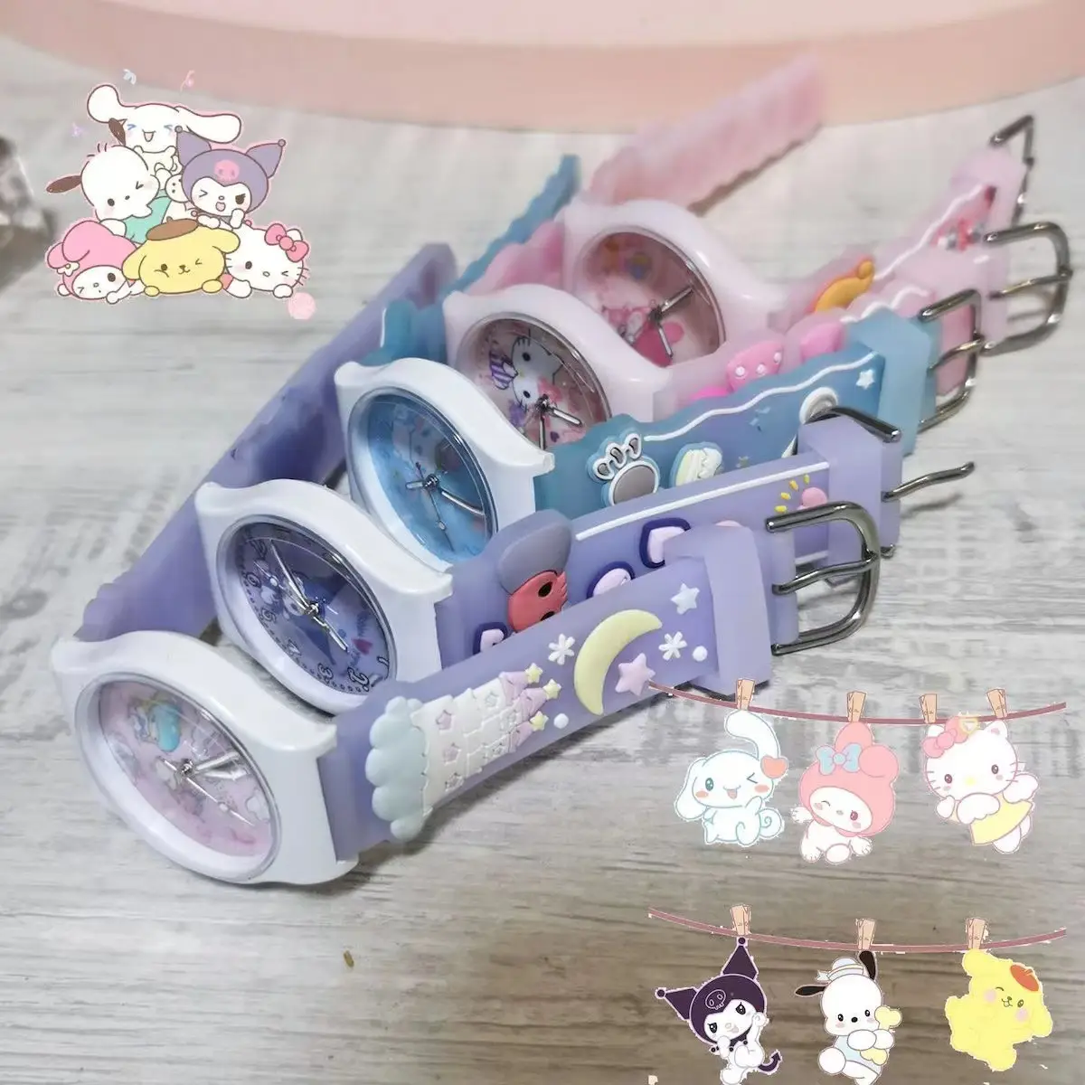 Sanrio Character Watch for Girls Boys Purple Quartz — feature 1