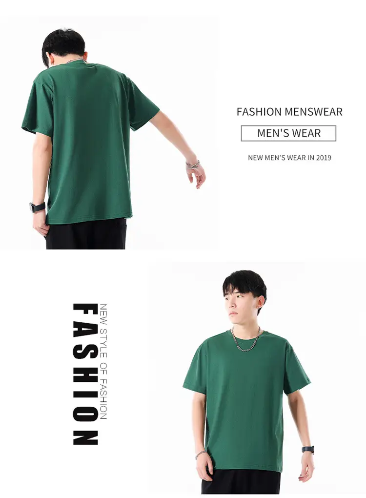 Men Cotton T-Shirt Cream Round Neck Loose Fit — feature 10