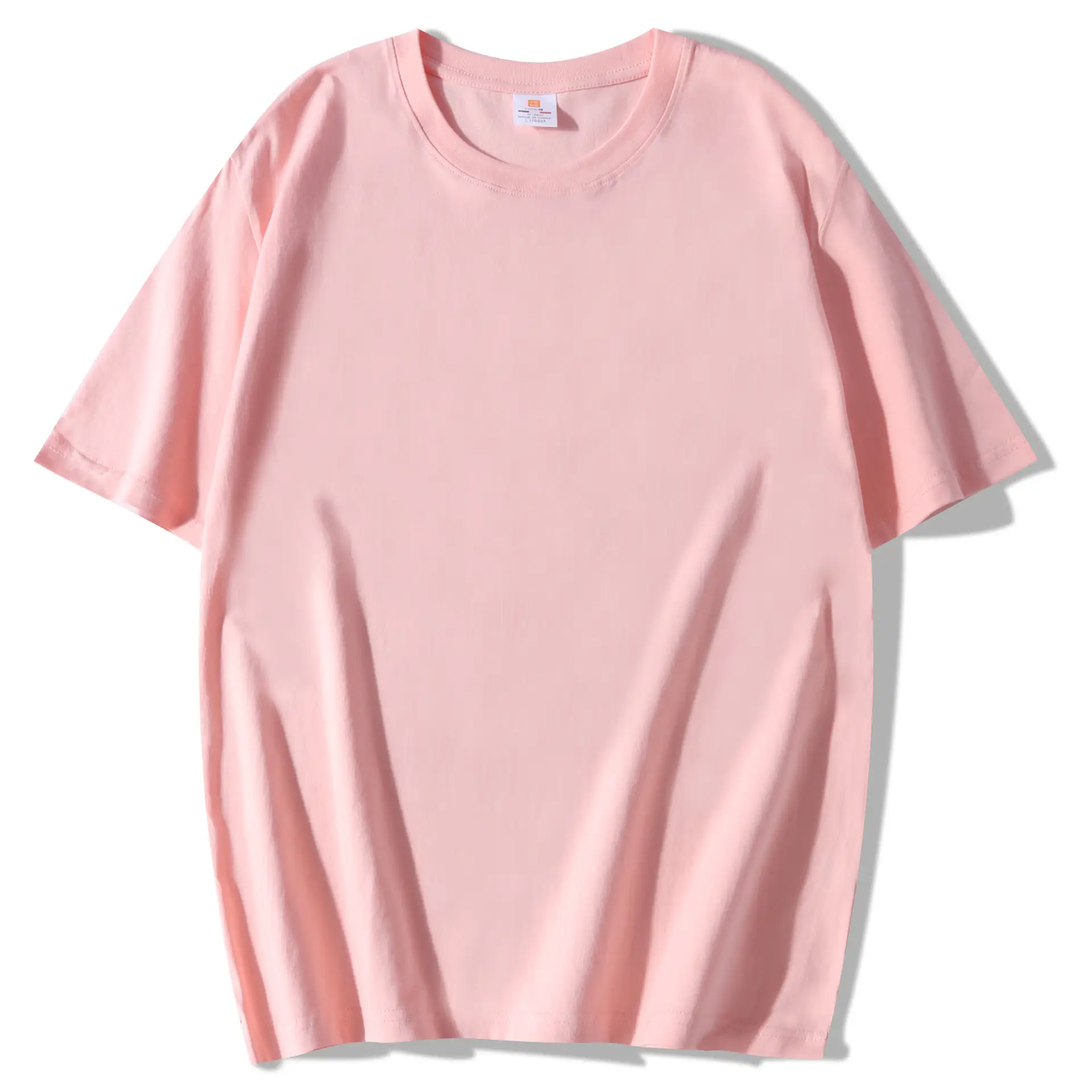Men Cotton T-Shirt Cream Round Neck Loose Fit - Image 6