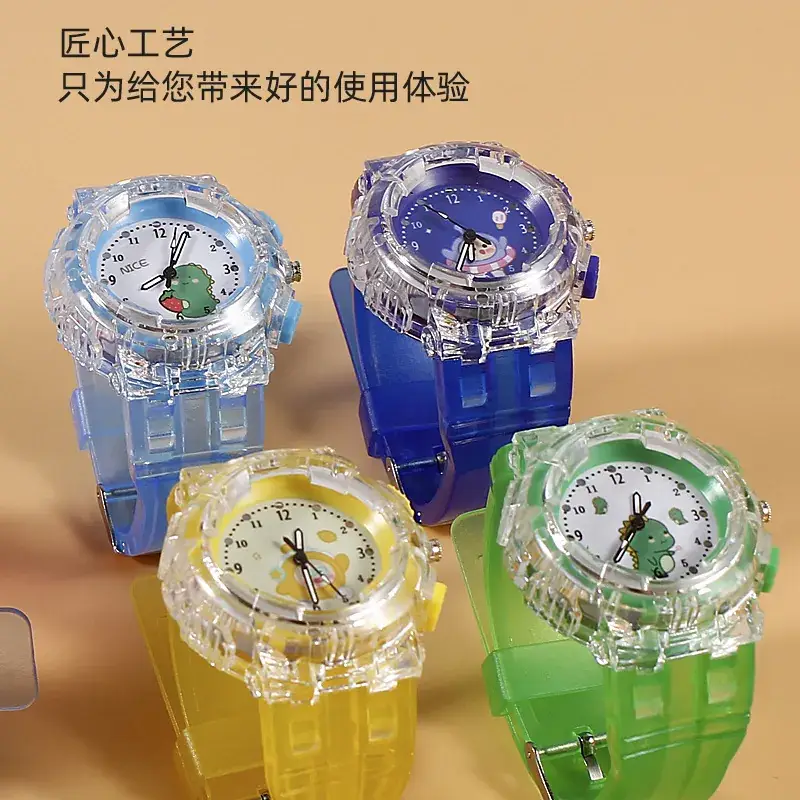 Clear Crystal Egg Watch for Kids Yellow Quartz - Image 10