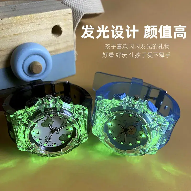 Clear Crystal Egg Watch for Kids Yellow Quartz - Image 11