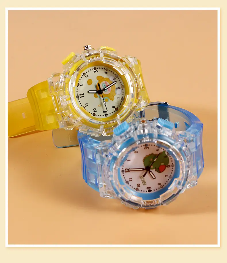 Clear Crystal Egg Watch for Kids Yellow Quartz — feature 12