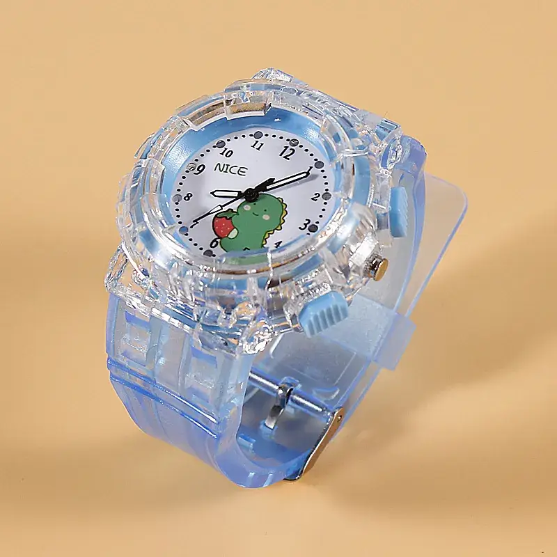 Clear Crystal Egg Watch for Kids Yellow Quartz - Image 5