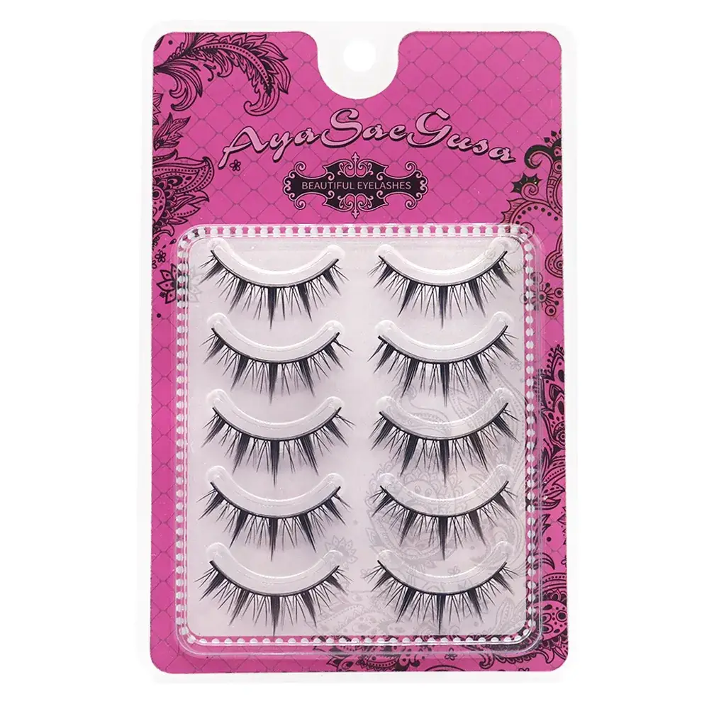 False Eyelashes for Girls 69 Pcs Camellia Thick Pointed - Image 5