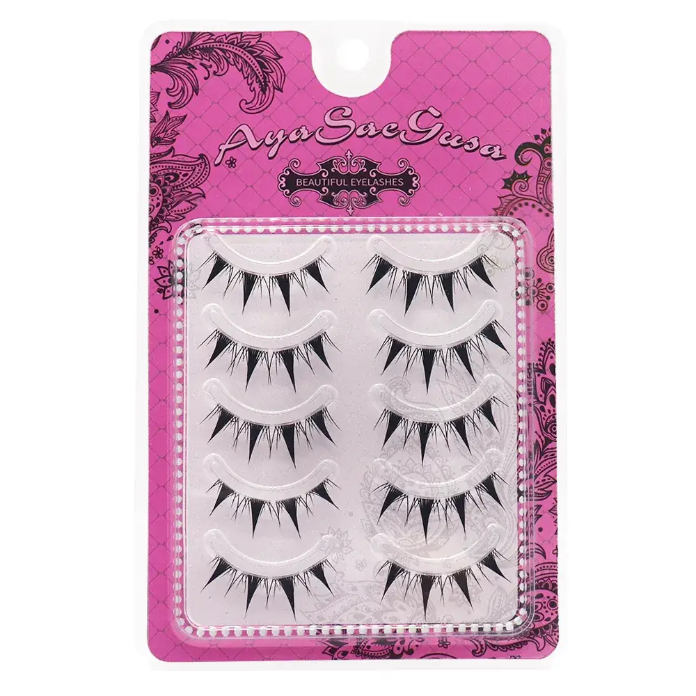 False Eyelashes for Girls 69 Pcs Camellia Thick Pointed - Image 8