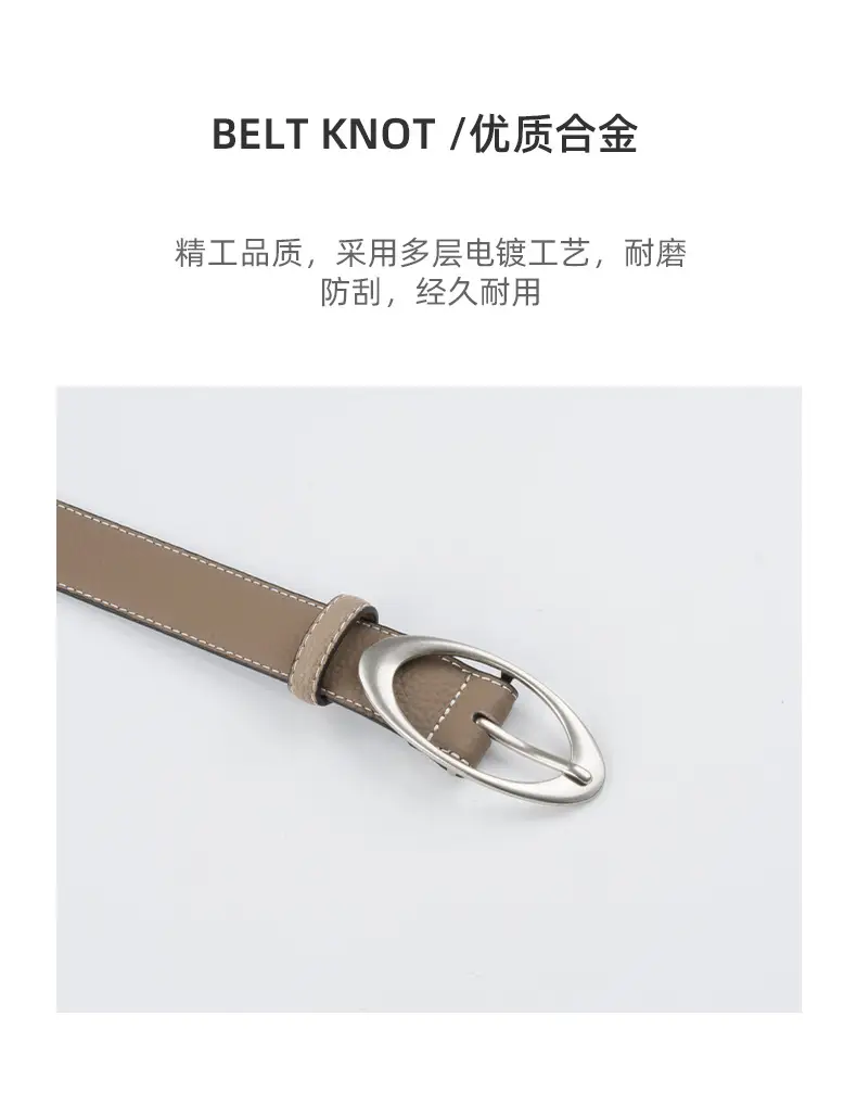 Women's Genuine Leather Belt Red Black Top Litchi Pattern — feature 6