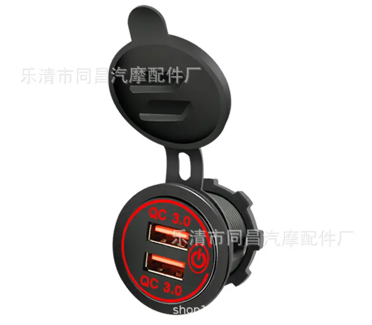 Dual USB Touch QC3.0 Car Charger Red Blue Green — feature 11