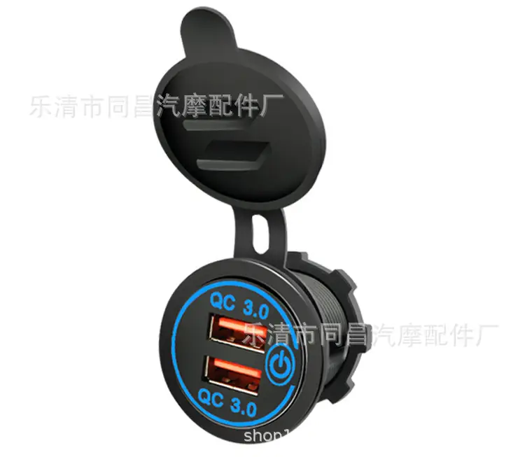 Dual USB Touch QC3.0 Car Charger Red Blue Green — feature 13