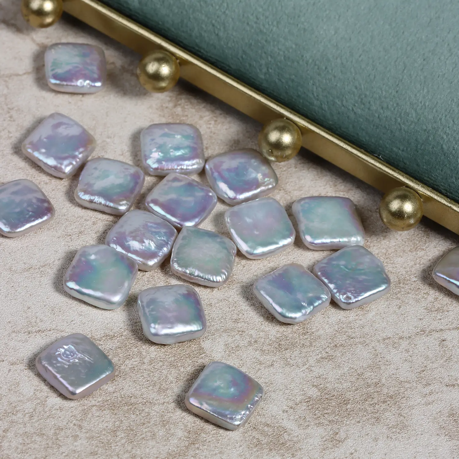12mm Square Baroque Pearl Jewelry Set - Image 3