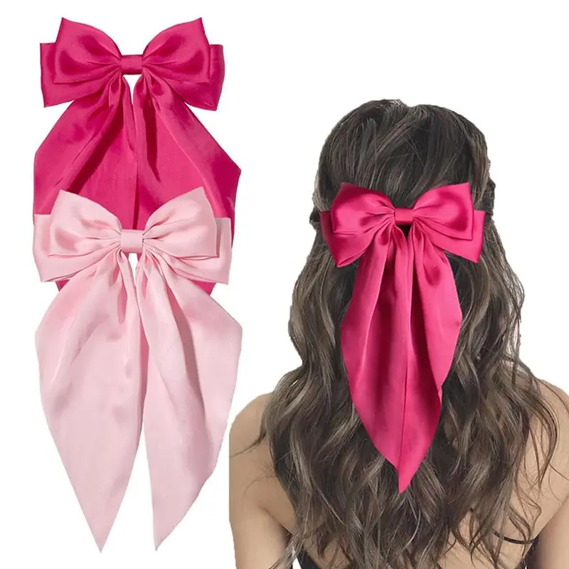 Black Retro Bow Hairpin for Back of Head Clip