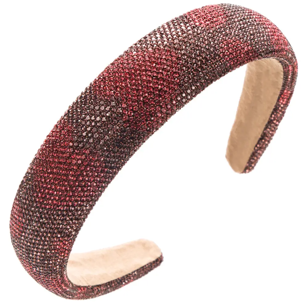 Diamond Love Shape Hair Hoop with Gold & Silver Stripes - Image 4