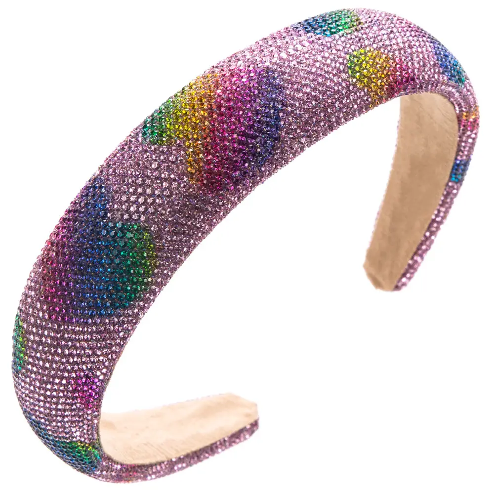 Diamond Love Shape Hair Hoop with Gold & Silver Stripes - Image 8