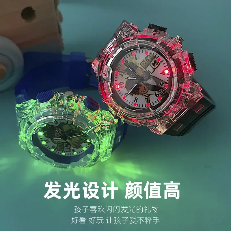 BEN10 Cartoon Quartz Watch for Boys Red Crystal Band