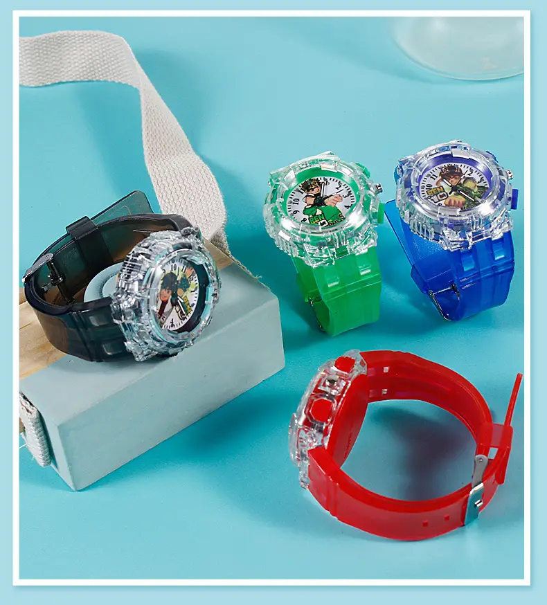BEN10 Cartoon Quartz Watch for Boys Red Crystal Band — feature 11