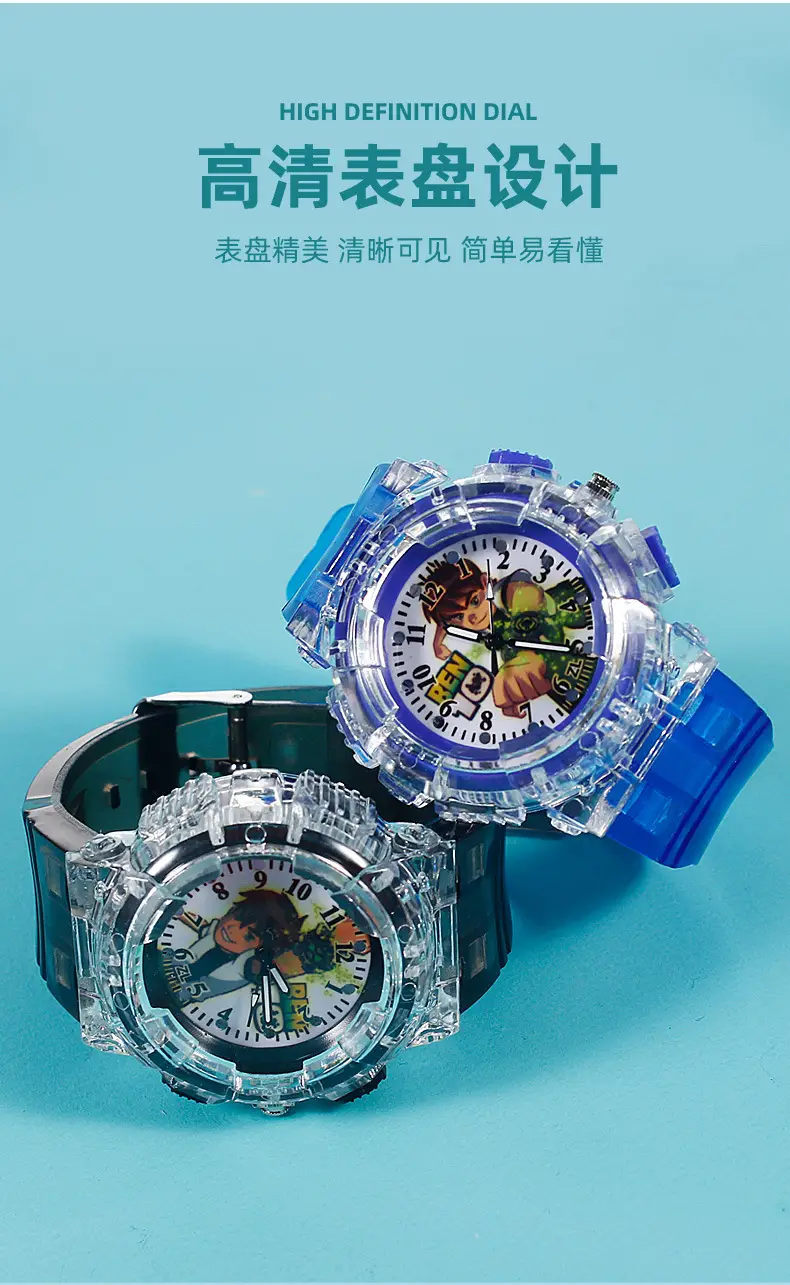 BEN10 Cartoon Quartz Watch for Boys Red Crystal Band — feature 3