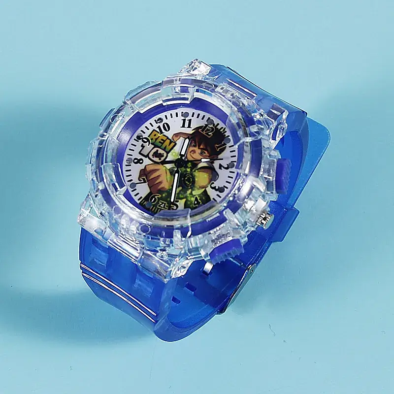 BEN10 Cartoon Quartz Watch for Boys Red Crystal Band