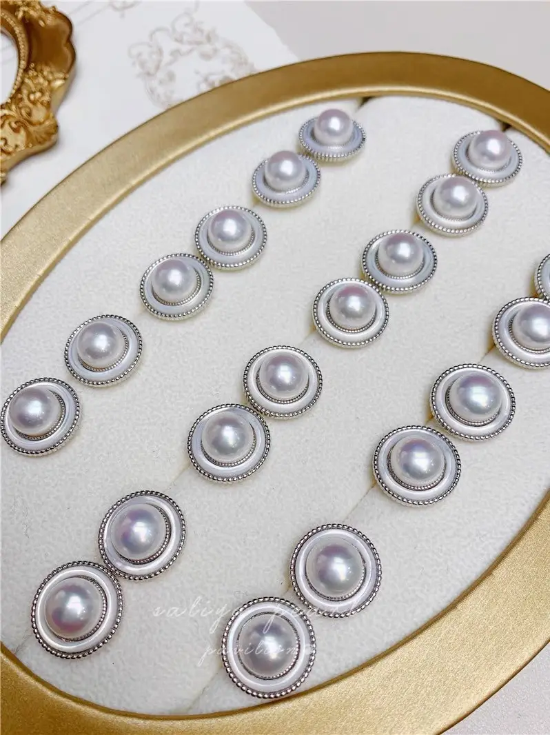 Natural Pearl Earrings 9-10MM Retro Socialite Style — feature 8