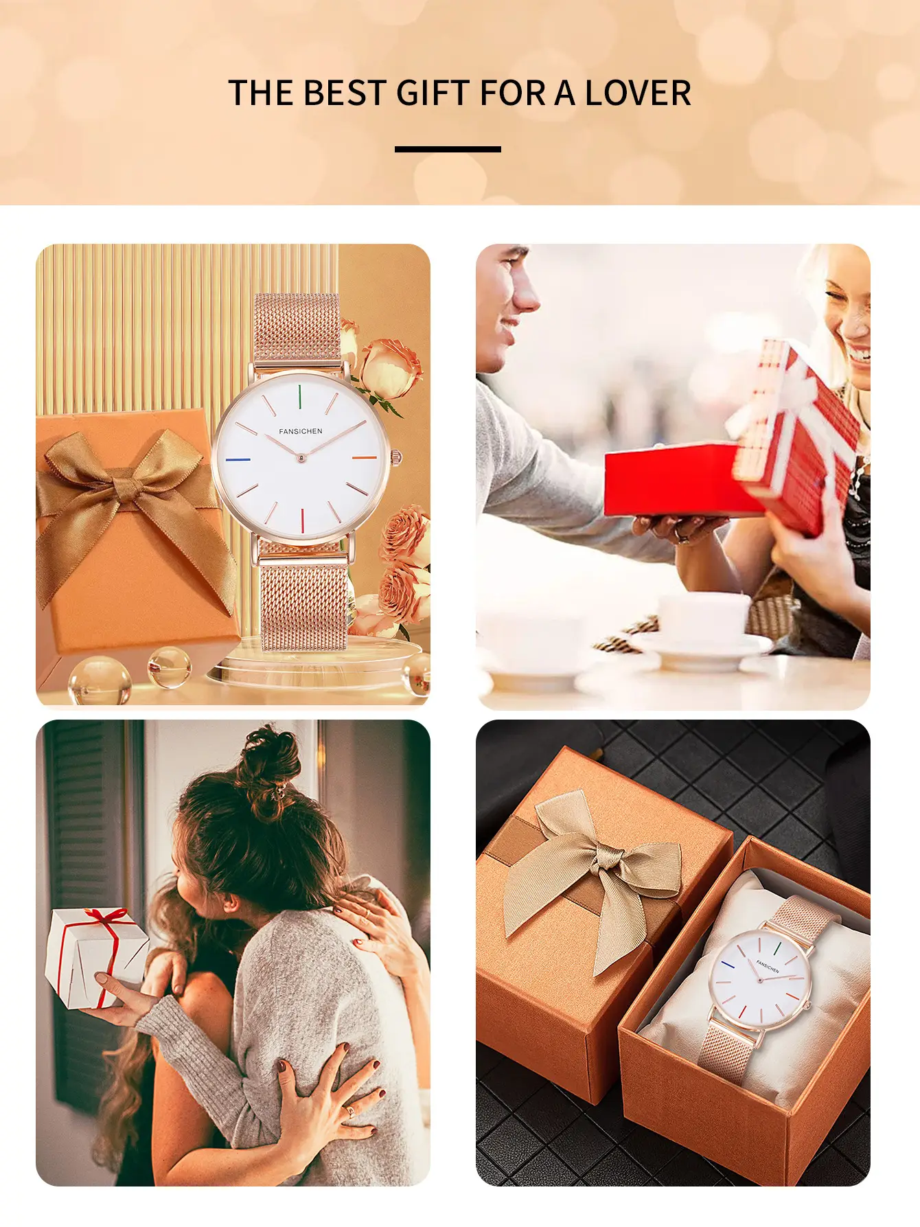 Women's Ultra-Thin Quartz Watch with Rose Gold Dial — feature 8