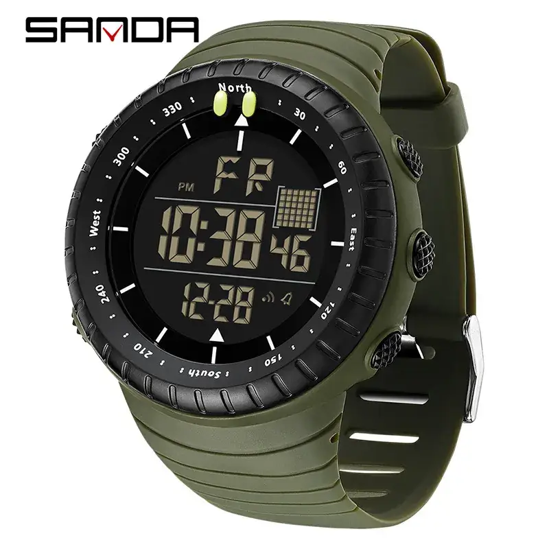 Sanda Green Digital Analog Watch for Men - Image 13