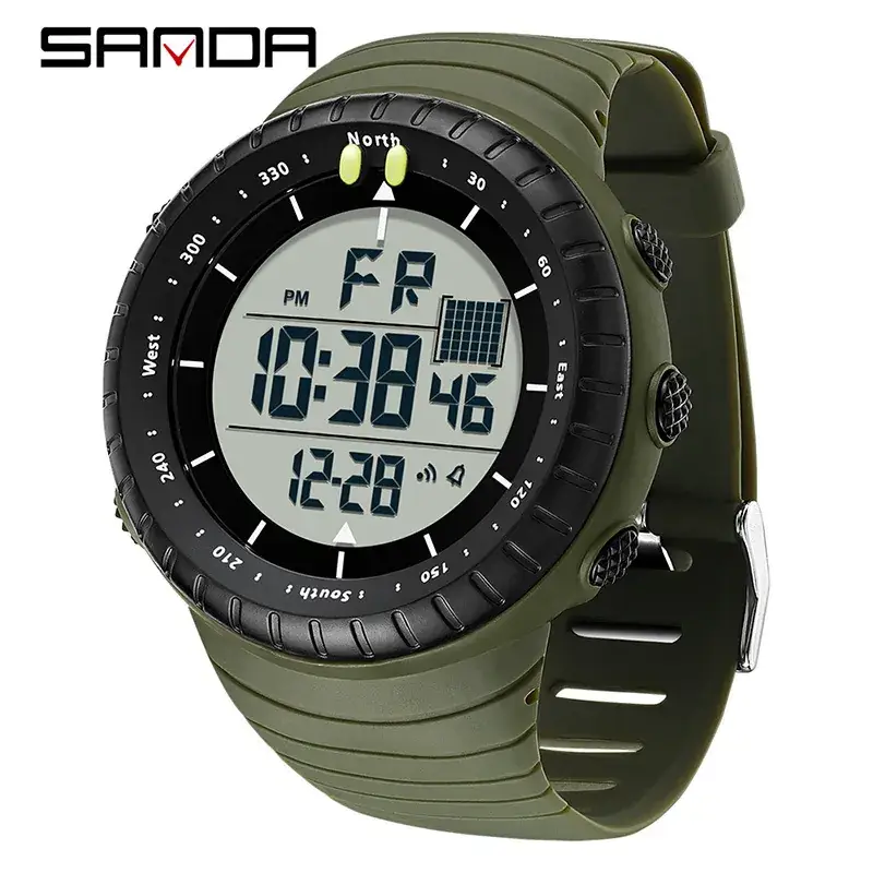 Sanda Green Digital Analog Watch for Men - Image 14