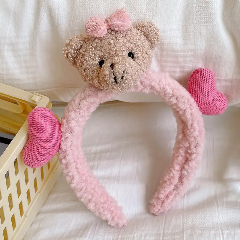 Cute Bear Face Washing Headband for Women