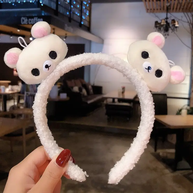 Cute Bear Face Washing Headband for Women