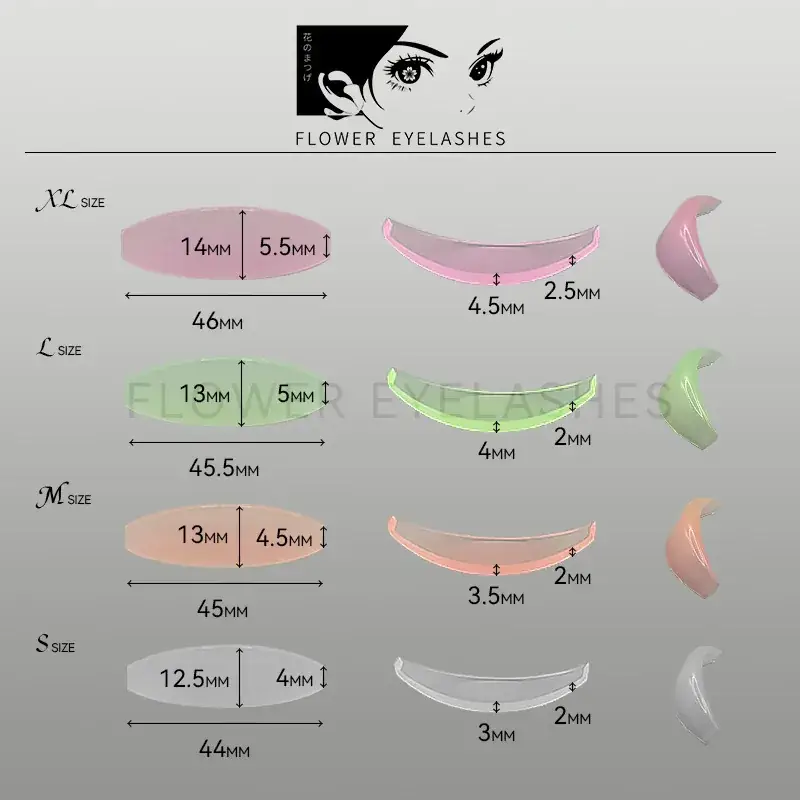 Colorful Eyelash Curling Gaskets & Curling Assistant Set