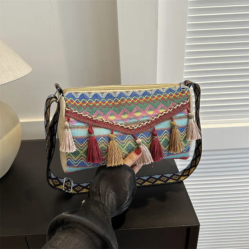 Women Ethnic Tassel Shoulder Bag 2023 New - Image 5