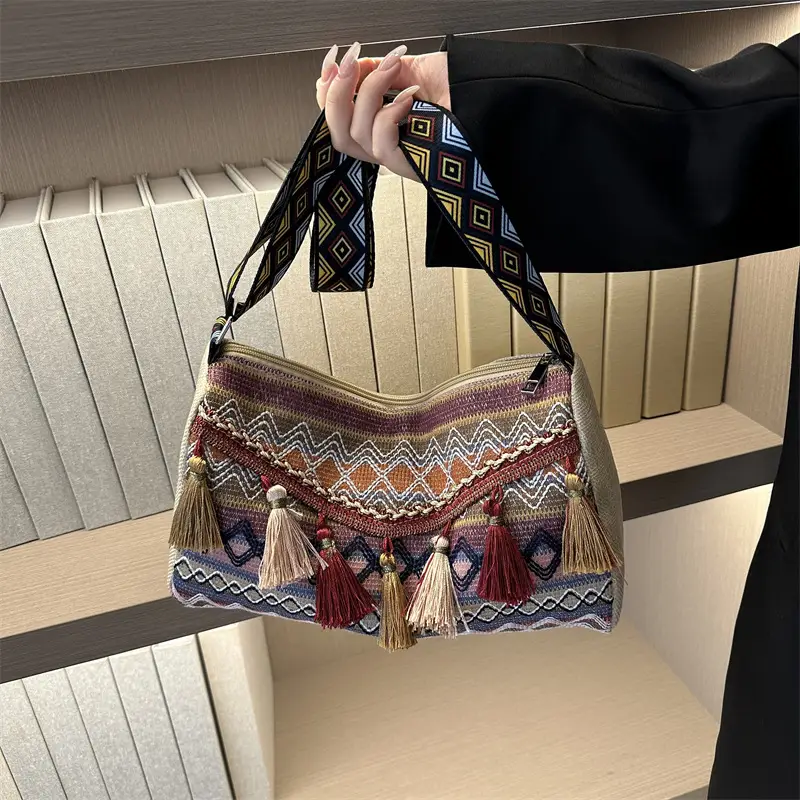 Women Ethnic Tassel Shoulder Bag 2023 New - Image 7