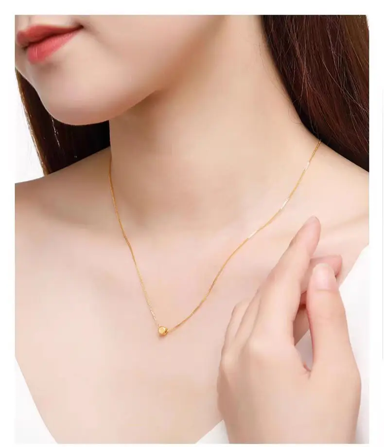 999 Pure Gold Sugar Cube Necklace for Women — feature 16