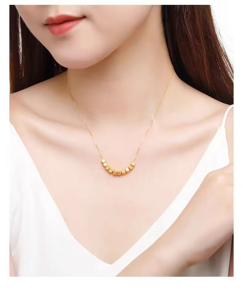 999 Pure Gold Sugar Cube Necklace for Women — feature 18