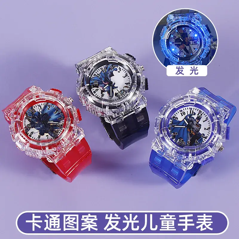 Red Cartoon Luminous Kids Watch with Quartz Movement - Image 4